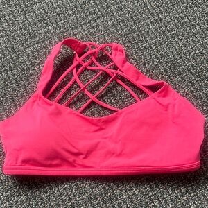 Lululemon Athletica Vibrant Pink Strappy Sports Bra